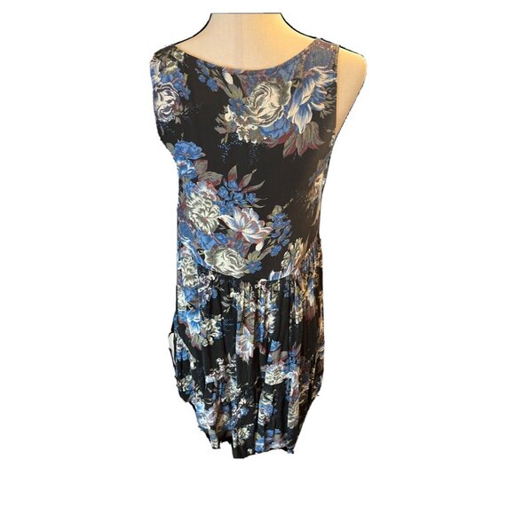 American Eagle Outfitters S Tank Top Floral Tiered Long Tunic Blouse Short Dress - Picture 2 of 4